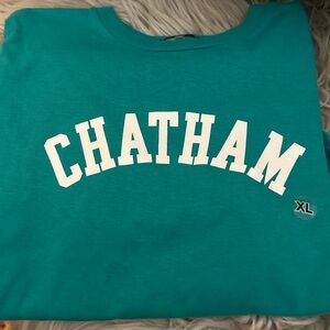 Chatham T CO. Teal ' T-Shirt Chatham logo size Y XL-18 , NWOT 100% cotton size